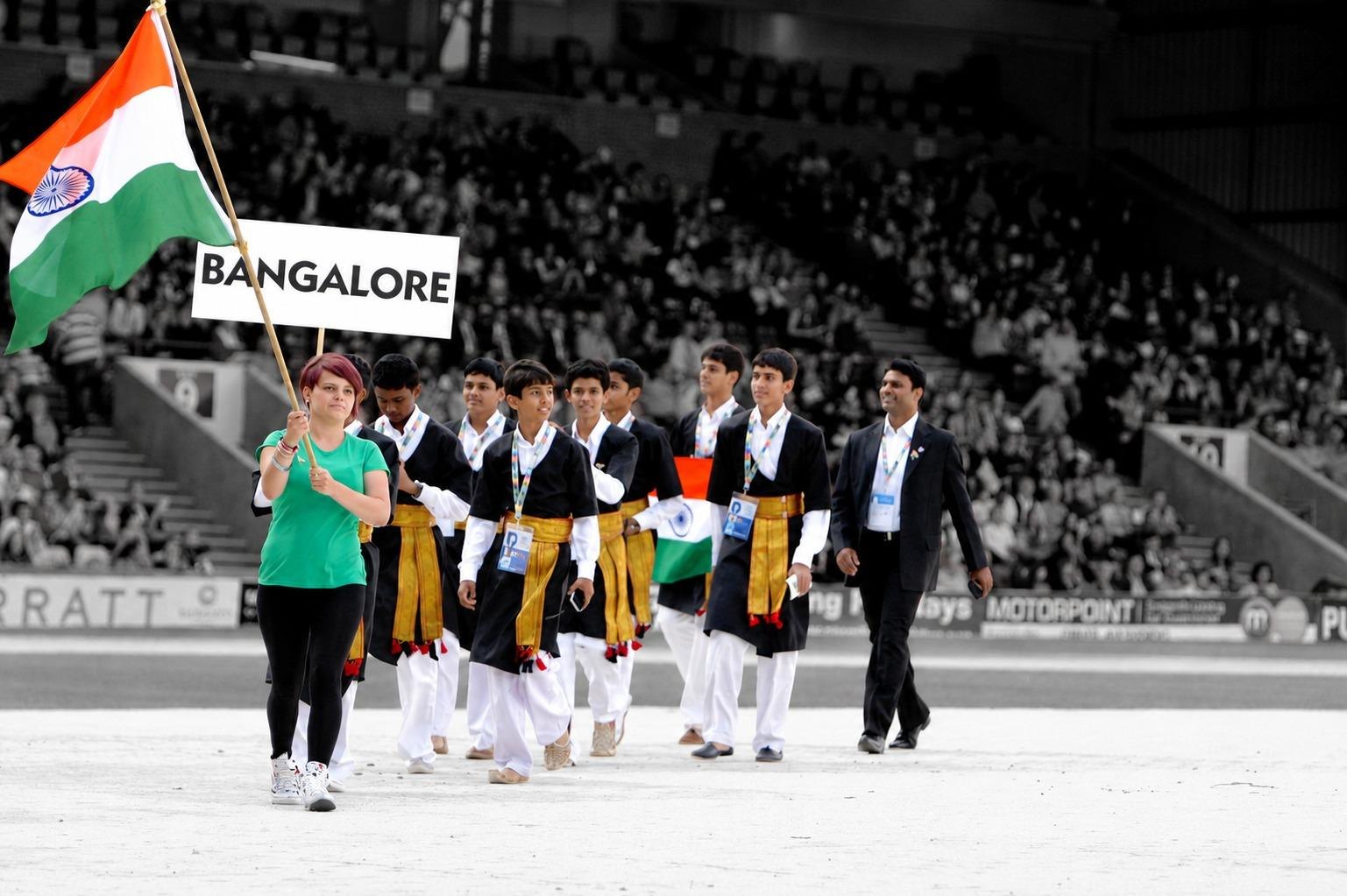 Team Bangalore at the parade of nations